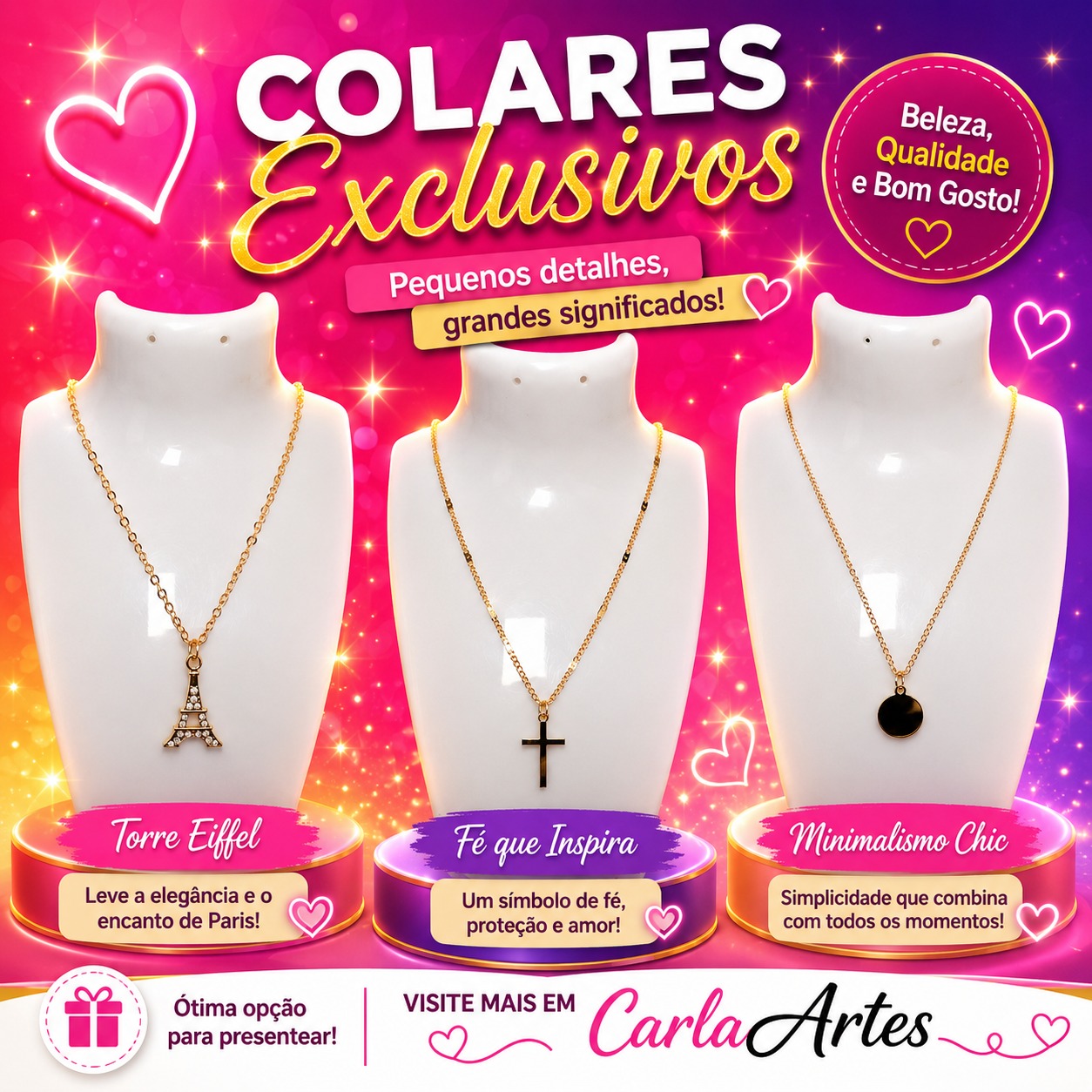 Colares de Pendente "Detalhes que Encantam" – Coleção CarlaArtes - Image 5