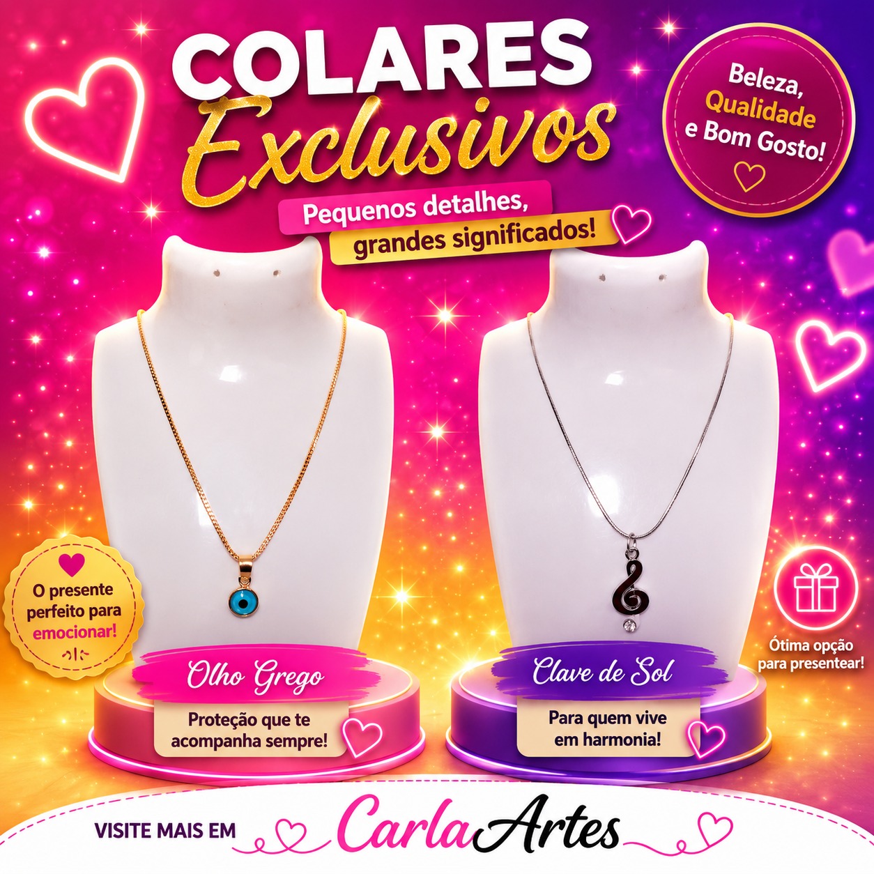 Colares de Pendente "Detalhes que Encantam" – Coleção CarlaArtes - Image 4